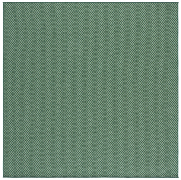 Safavieh Terrace Power-Loomed Polypropylene Runner Rug with Geometric Pattern for Hallways Green 6'-7" x 6'-7" Square TER810Y-7SQ