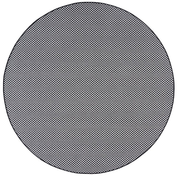 Safavieh Terrace Power-Loomed Polypropylene Runner Rug with Geometric Pattern for Hallways Black 6'-7" x 6'-7" Round TER810Z-7R