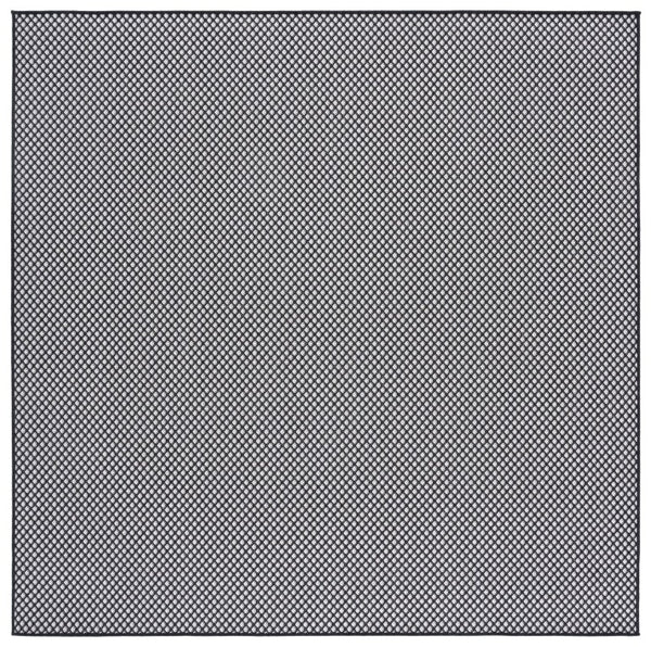 Safavieh Terrace Power-Loomed Polypropylene Runner Rug with Geometric Pattern for Hallways Black 6'-7" x 6'-7" Square TER810Z-7SQ