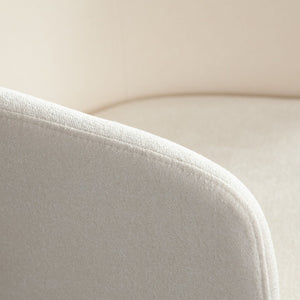 Diamond Sofa Tess Dining Chair - Elite Ivory Polyester Fabric, Stylish Barrel Design, Perfect For Any Dining Space Ivory Fabric Tessdciv