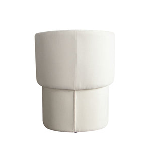 Diamond Sofa Tess Dining Chair - Elite Ivory Polyester Fabric, Stylish Barrel Design, Perfect For Any Dining Space Ivory Fabric Tessdciv