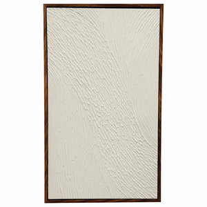 Dovetail Escamas I Acrylic Paint on Plastered Wood Panel - Natural Float Frame