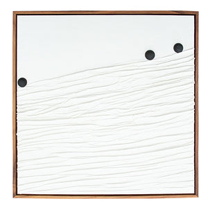 Dovetail Niam B Acrylic Paint Over Fabric on Plastered Wood Panel - Natural Wood Float Frame