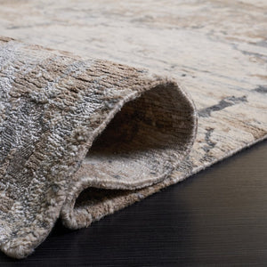 Safavieh Tiffany Hand Knotted Oriental Area Rug in Soft Grey Beige for Living Rooms TFN212A