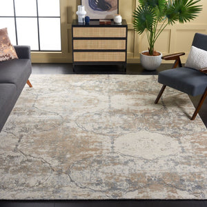 Safavieh Tiffany Hand Knotted Oriental Area Rug in Soft Grey Beige for Living Rooms TFN212A