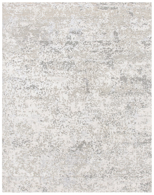 Safavieh Tiffany Hand-Knotted Silver Accent Rug 1'X1'6" – Wool-Cotton-Viscose Blend, Soft Durable Minimalist Style TFN612A-0116