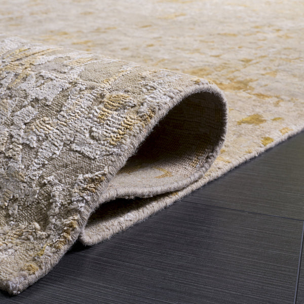 Safavieh Tiffany Hand-Knotted Beige Grey Accent Rug 12X18, 60% Wool Low-Profile 3/8" Pile For Entryway Layering TFN612B-0116