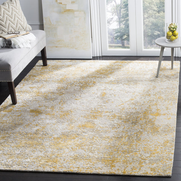 Safavieh Tiffany Hand-Knotted Beige Grey Accent Rug 12X18, 60% Wool Low-Profile 3/8" Pile For Entryway Layering TFN612B-0116
