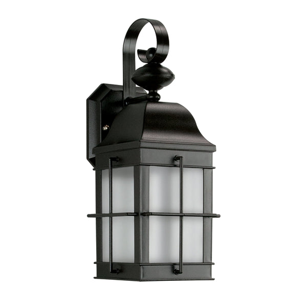 Thomas Lighting Bibury Matte Black Outdoor Wall Sconce Cage Lantern for Porches and Entryways TG600176
