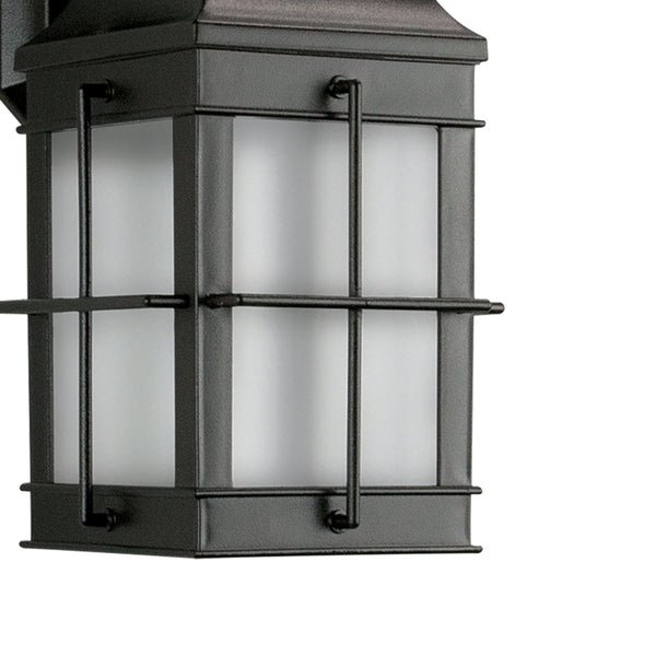 Thomas Lighting Bibury Matte Black Outdoor Wall Sconce Cage Lantern for Porches and Entryways TG600176