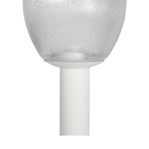 Thomas Lighting Etch Outdoor Post Light with Etched Glass Shade White Metal Wet Rated Fixture TG620176