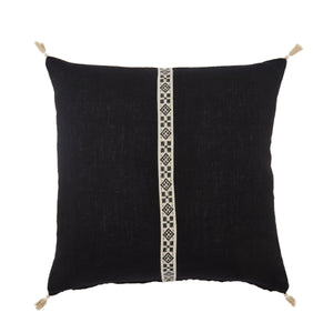 Jaipur Living Jaipur Living Loma Linen Throw Pillow Tribal Embroidery Tassel Accent Global Style Down PLW103587