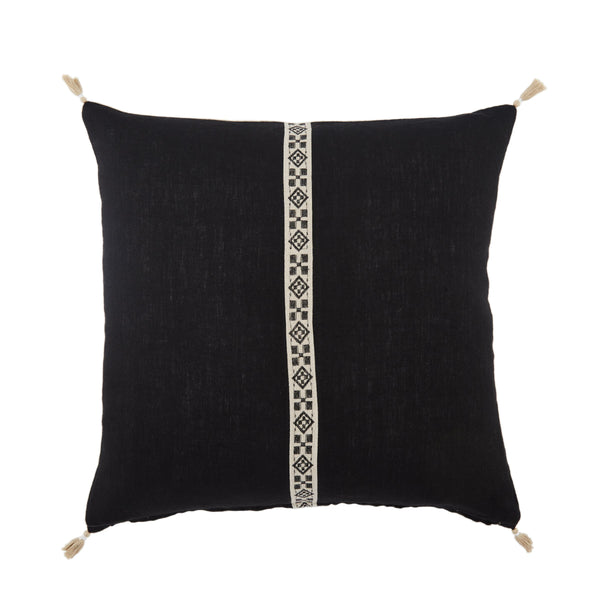 Jaipur Living Jaipur Living Loma Linen Throw Pillow Tribal Embroidery Tassel Accent Global Style Down PLW103587