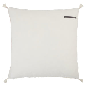 Jaipur Living Jaipur Living Linen Pillow Cover with Tribal Embroidery and Tassel Accents for Bedroom PLC102368