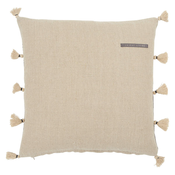 Jaipur Living Jaipur Living Linen Stripe Pillow Cover with Tribal Embroidery and Tassel Trim PLC102366