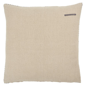 Jaipur Living Jaipur Living Taiga Linen Throw Pillow Tribal Bordered 24 Inch Square Boho Accent Beige Poly Fill PLW103586
