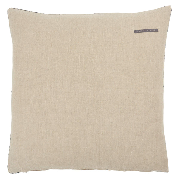 Jaipur Living Jaipur Living Taiga Linen Throw Pillow Tribal Bordered 24 Inch Square Boho Accent Beige Poly Fill PLW103586
