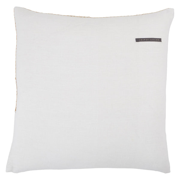 Jaipur Living Jaipur Living Sila Embroidered Linen Blend Pillow Cover for Sofas and Accent Chairs Gold PLC102318