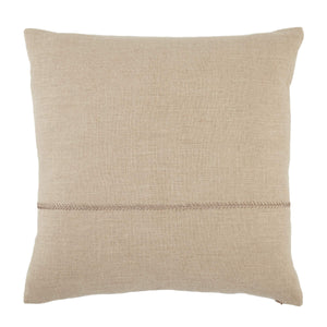 Jaipur Living Jaipur Living Ortiz Linen Throw Pillow Tonal Embroidery Neutral Greige Organic Modern Light Gray Down PLW103465