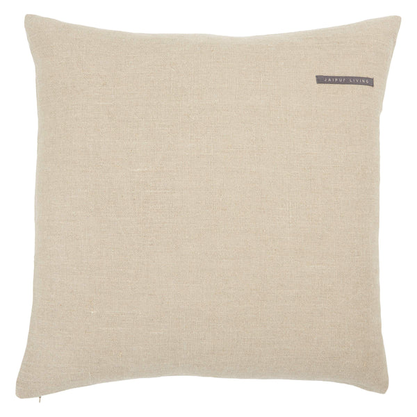 Jaipur Living Jaipur Living Taiga Linen Throw Pillow Cover Tonal Embroidery Neutral Greige Texture Light Gray PLC102315