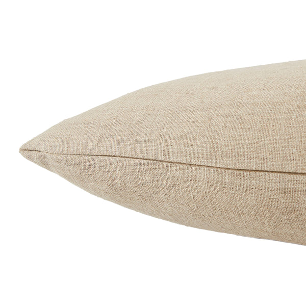Jaipur Living Jaipur Living Ortiz Linen Throw Pillow Tonal Embroidery Neutral Greige Organic Modern Light Gray Down PLW103465