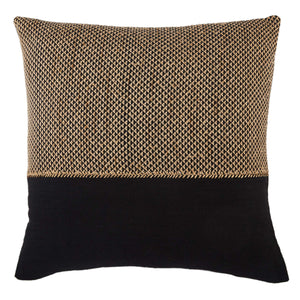Jaipur Living Jaipur Living Sila Embroidered Linen Blend Pillow Cover for Sofas and Accent Chairs Light Tan PLC102316