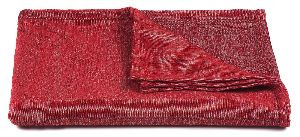 Chandra Rugs Handcrafted Polyester Throw - Luxurious Softness And Artisanal Charm For Cozy Living Spaces Red Polyester,Cotton Th-lul51612
