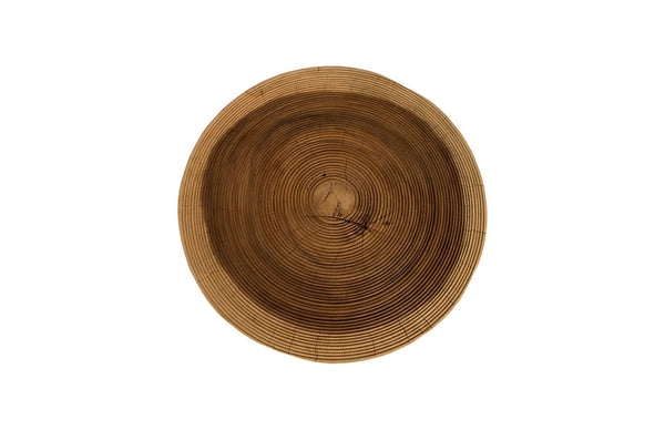 Phillips Collection Lathe Chamcha Side Table - Handcrafted Solid Wood Accent for Modern, Rustic, or Organic Interiors TH08555
