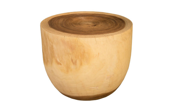 Phillips Collection Lathe Chamcha Side Table - Handcrafted Solid Wood Accent for Modern, Rustic, or Organic Interiors TH08555