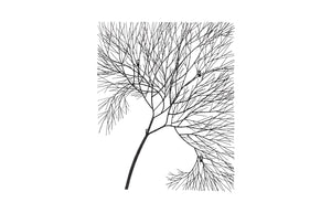 Phillips Collection Wire Tree Wall Art Sculpture - Modern Organic Design for Striking Home Decor & Gallery Walls Rectangular, Metal, Black TH100388