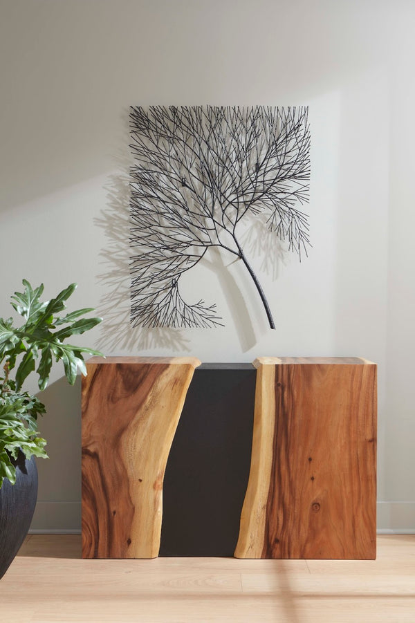Phillips Collection Wire Tree Wall Art Sculpture - Modern Organic Design for Striking Home Decor & Gallery Walls Rectangular, Metal, Black TH100388