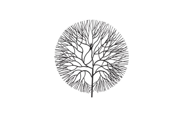 Phillips Collection Wire Branch Circular Metal Wall Sculpture Welded Matte Black Modern Organic Accent TH100392