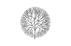 Phillips Collection Wire Tree Circular Metal Wall Sculpture Welded Black Branches Organic Modern Decor Medium TH100393