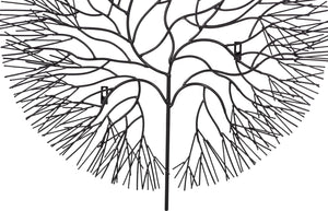 Phillips Collection Wire Tree Wall Art Sculpture - Modern Organic Design for Striking Home Decor & Gallery Walls Large, Circle, Metal, Black TH100394