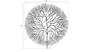 Phillips Collection Wire Tree Wall Art Sculpture - Modern Organic Design for Striking Home Decor & Gallery Walls Large, Circle, Metal, Black TH100394