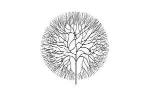 Phillips Collection Wire Tree Circular Metal Wall Sculpture Welded Black Branches Organic Modern Decor Large TH100394