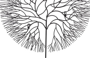 Phillips Collection Wire Tree Circular Metal Wall Sculpture Welded Black Branches Organic Modern Decor Large TH100394