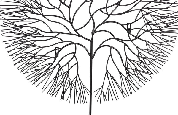 Phillips Collection Wire Tree Circular Metal Wall Sculpture Welded Black Branches Organic Modern Decor Large TH100394