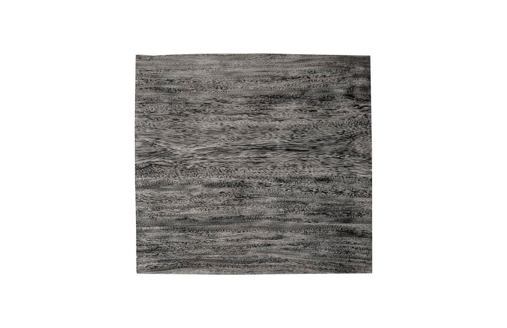 Phillips Collection Floating Side Table – Modern Organic Design with Chamcha Wood Top and Illusion of Hovering Elegance Gray Stone, Acrylic Legs TH100572