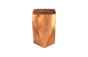 Phillips Collection Twist Stool - Handcrafted Chamcha Wood Accent Piece with Sculptural Spiral Design for Any Space Natural TH100628
