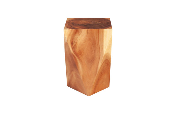 Phillips Collection Twist Stool - Handcrafted Chamcha Wood Accent Piece with Sculptural Spiral Design for Any Space Natural TH100628