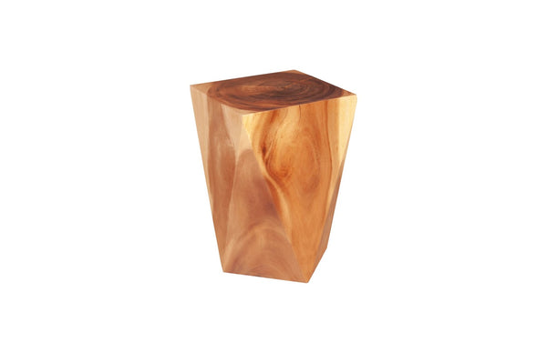 Phillips Collection Twist Stool - Handcrafted Chamcha Wood Accent Piece with Sculptural Spiral Design for Any Space Natural TH100628