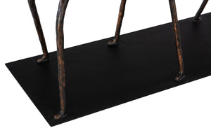 Phillips Collection Atlas Console Table - Sculptural Artistry Meets Practical Function for Modern Living Spaces Chamcha Wood, Natural, Metal TH100840