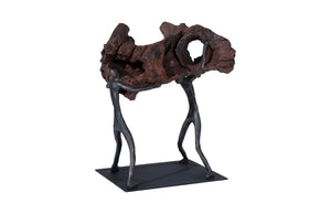 Phillips Collection Atlas Balancing Wood Sculpture - Mythical Endurance Inspired Design For Modern Interiors Black,Brown Wood Th100850