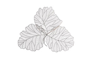 Phillips Collection Tri Leaf Large Hammered Metal Wall Sculpture Copper Black Organic Statement Piece TH100860