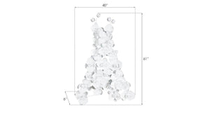 Phillips Collection Orchid Botanical Metal Wall Sculpture Handcrafted White Finish for Modern Living Spaces TH100861