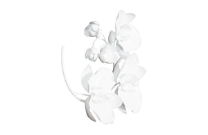 Phillips Collection Orchid Sprig Small White Metal Wall Art - Elegant Nature-inspired Decor For Modern Spaces White Metal Th100865