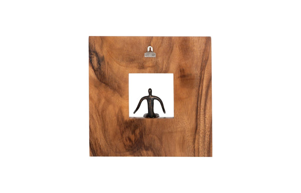 Phillips Collection Atlas Wall Décor - Whimsical Leaning Figure Art In Bronze Finish For Modern And Farmhouse Interiors Brown Wood ,Chamcha Wood Th101650