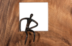 Phillips Collection Atlas Wall Décor - Whimsical Leaning Figure Art In Bronze Finish For Modern And Farmhouse Interiors Brown Wood ,Chamcha Wood Th101651