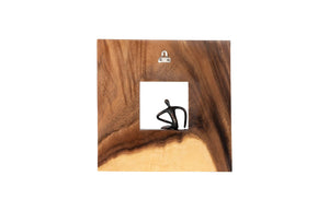 Phillips Collection Atlas Wall Décor - Whimsical Leaning Figure Art In Bronze Finish For Modern And Farmhouse Interiors Brown Wood ,Chamcha Wood Th101651